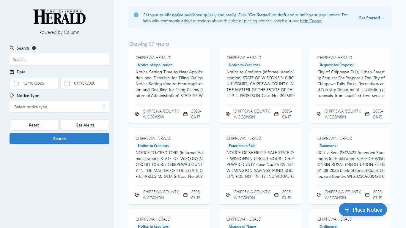 Public Notices | Chippewa Herald