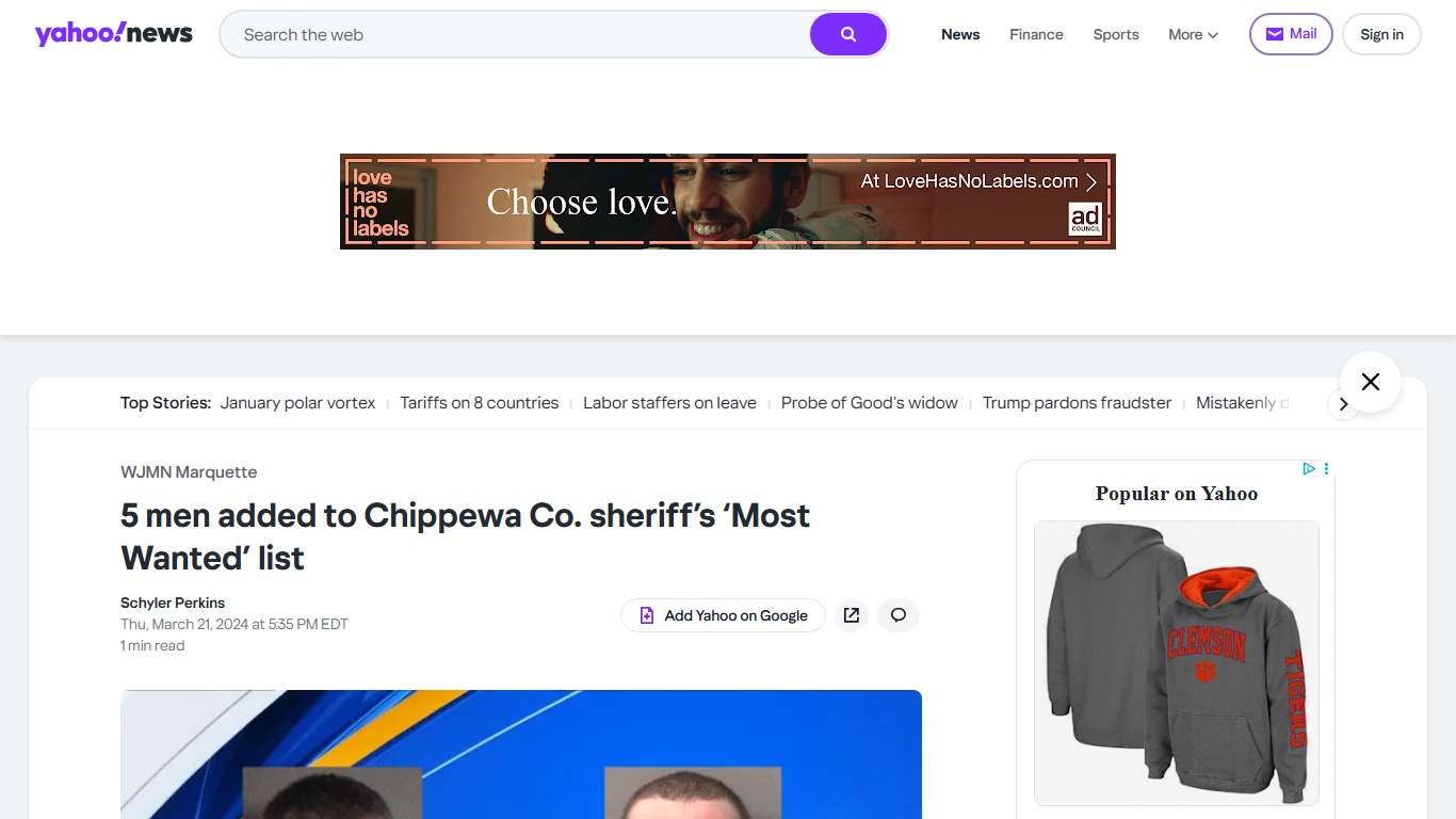 5 men added to Chippewa Co. sheriff’s ‘Most Wanted’ list