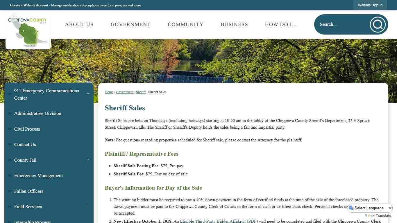 Sheriff Sales | Chippewa County, WI